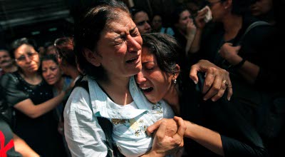 Coptic Christians mourn deaths.