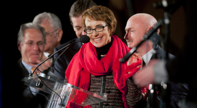 Congresswoman Giffords Recites Pledge at Arizona Shooting Memorial