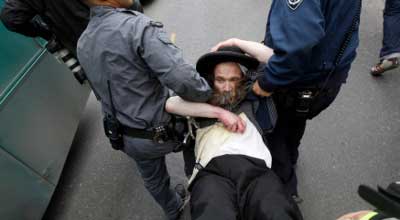 Jewish Protester Detained by Israeli Police