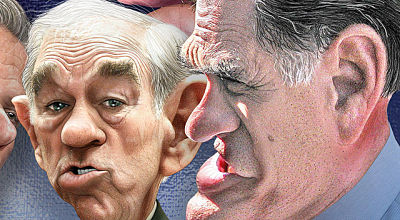 Mitt Romney and Ron Paul