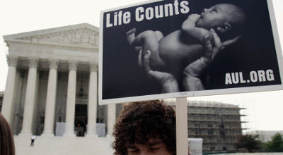 pro-life protestor