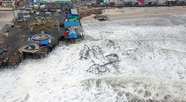 Hurricane Sandy aerial