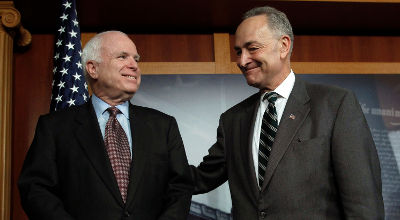 John McCain, Charles Schumer