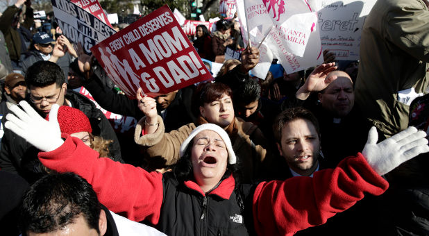 traditional marriage supporters at Supreme Court