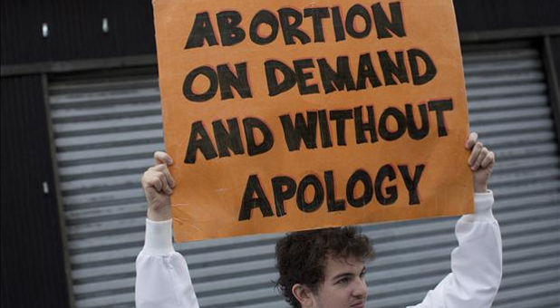 abortion protester