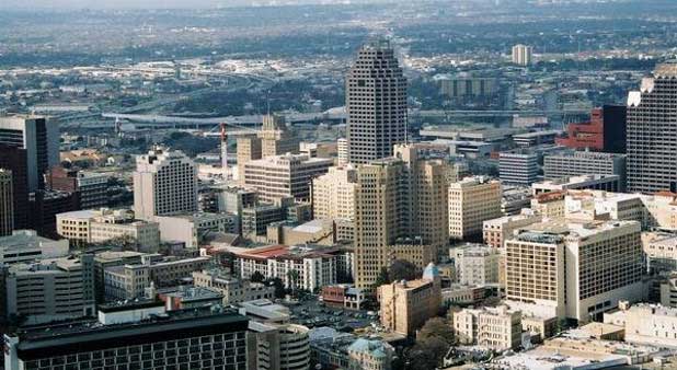 The skyline of San Antonio, Texas