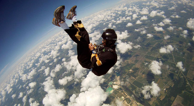 Anthony Martin performing one of his death-defying stunts