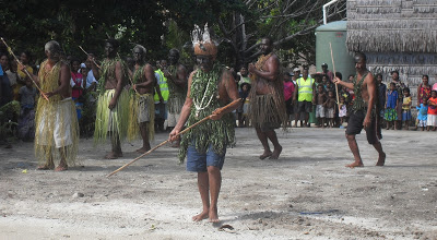 The Seimat people come out to greet missionaries bringing the gospel of Jesus Christ