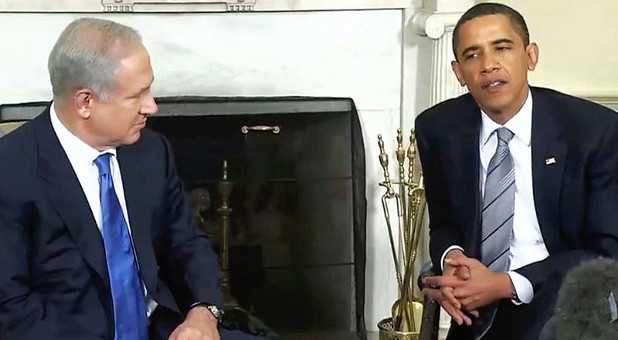 Israeli Prime Minister Benjamin Netanyahu (left) and U.S. President Barack Obama.