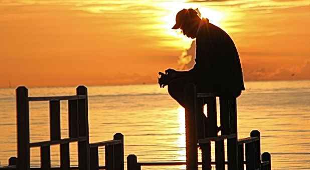 man praying