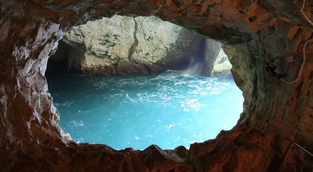 Rosh HaNikra caves on the coast of the Mediterranean Sea