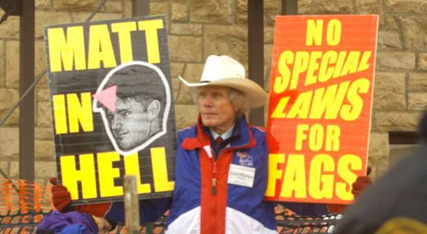 Fred Phelps, shown here in 1999 in Laramie, Wyo., did not represent Christ or His teachings with his hate speech.