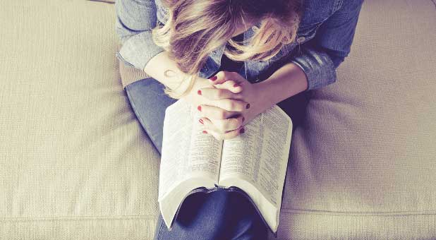 Woman in prayer