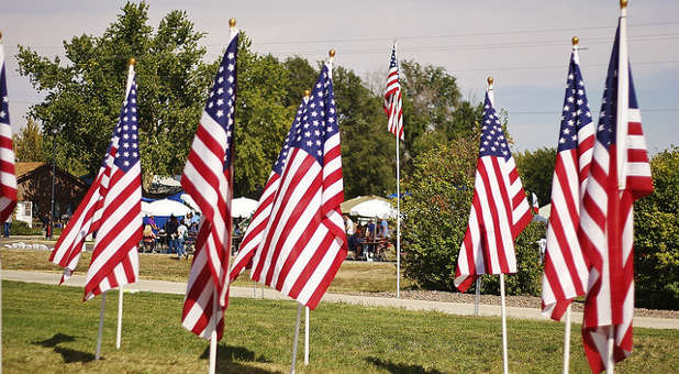 American flags