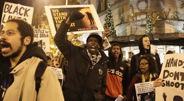 Ferguson demonstrators