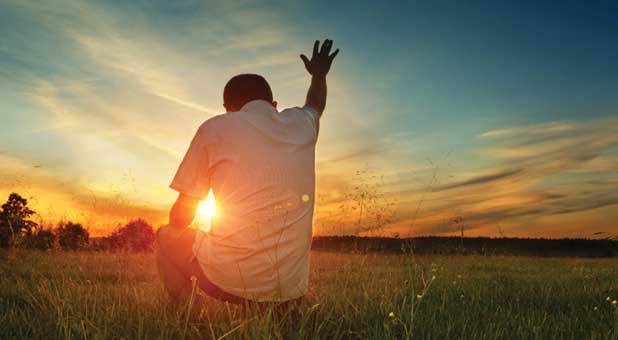 man praying