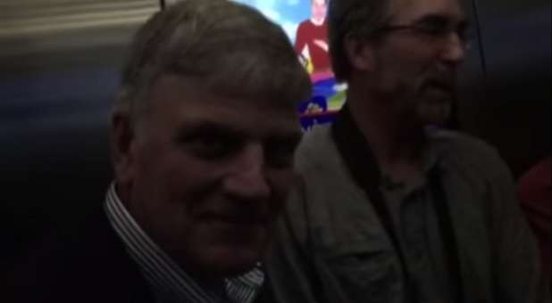 Franklin Graham got stuck in an elevator on a recent trip to Hanoi, Vietnam.