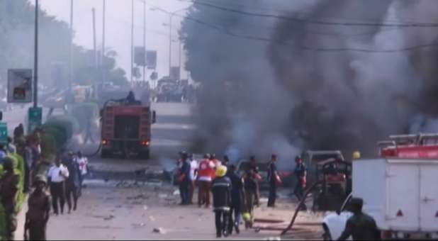 This photo is from a suicide bombing in Gombe, Nigeria, on Dec. 2014.