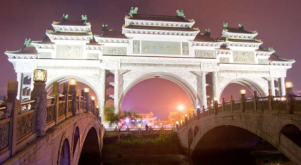 The Paifang in Shunfeng Park is seen in Foshan City in China's Guangdong district.