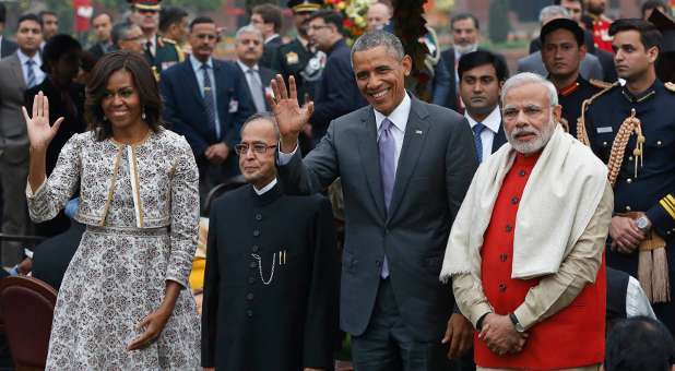 U.S. President Barack Obama with Indian Prime Minister Modi