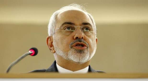 Iranian Foreign Minister Mohammad Javad Zarif addresses the 28th Session of the Human Rights Council at the United Nations.