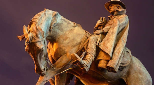 A statute of Francis Asbury