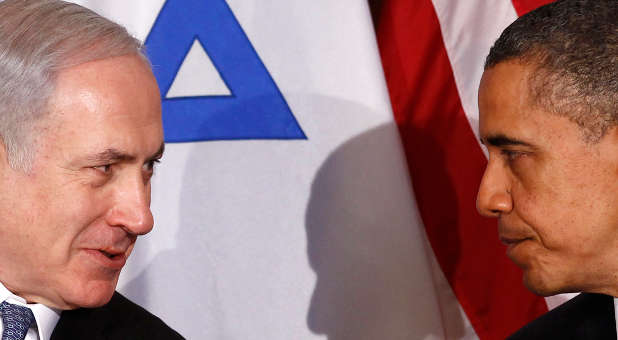 U.S. President Barack Obama (R) meets Israel's Prime Minister Benjamin Netanyahu at the United Nations in New York September 21, 2011.