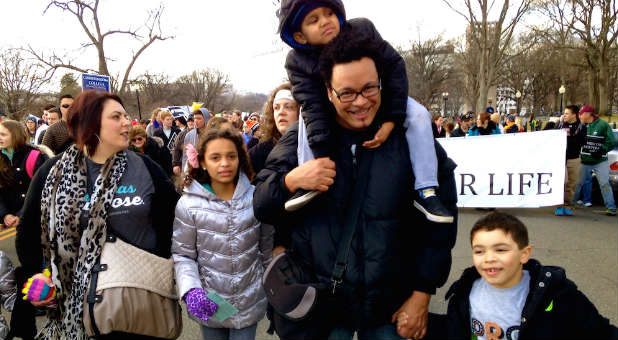 Ryan Bomberger with his family