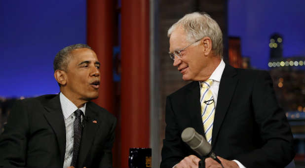 Obama and Letterman