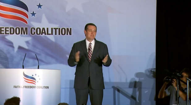 Ted Cruz at the Faith and Freedom Coalition event.