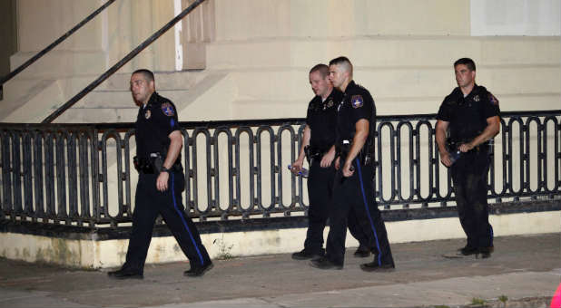 Police respond to the massacre at Charleston's Emanuel African Methodist Episcopal Church.