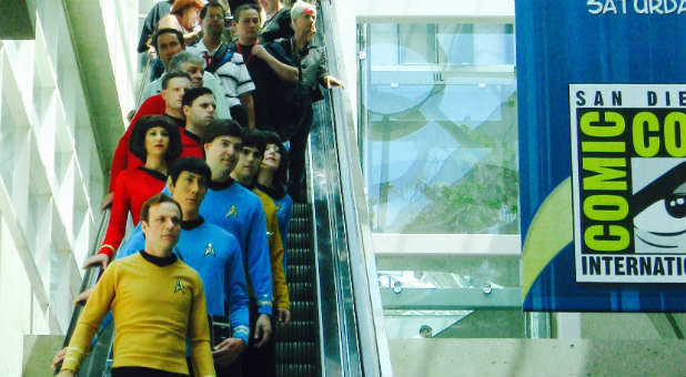 Star Trek cosplayers at Comic Con.