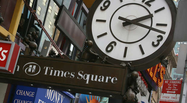 The Hilton Hotel in Time Square in New York City. The hotel chain is eliminating on-demand pornography movies from their rooms.