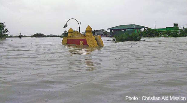 Some of the flooding damage.