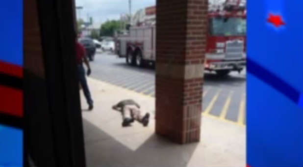 Crowds mocked after this officer was attacked.