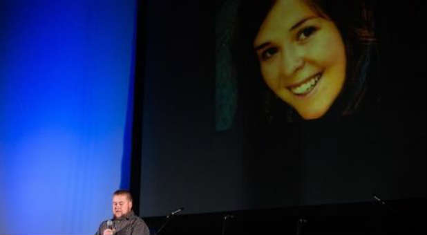 Kayla Mueller's brother, Eric, recites a poem about his sister. Kayla was allegedly raped multiple times by an ISIS leader.