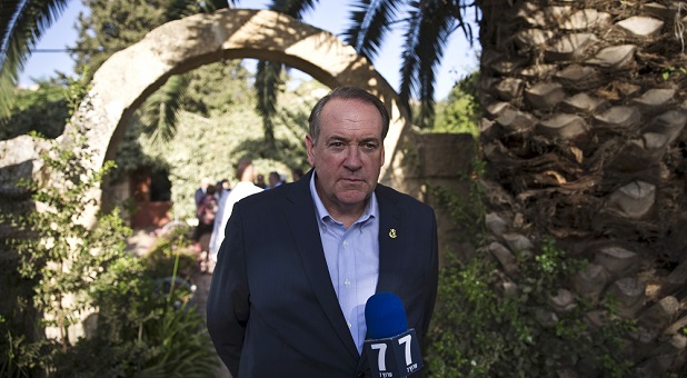 Mike Huckabee Visits the Spot Where the Tabernacle Once Stood