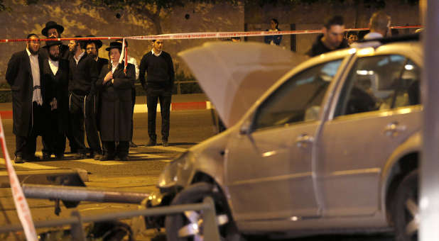 The scene of a terrorist attack in Jerusalem in 2014 when a 3-month-old baby was killed. Terrorist attacks have become frequent in Jerusalem recently.