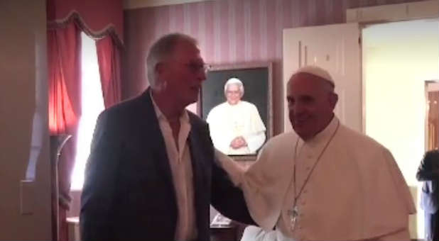 Pope Francis, right, with former student Yayo Grassi.