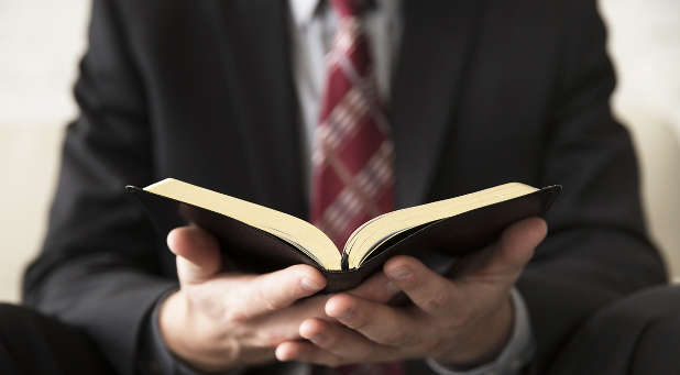 Man reading Bible