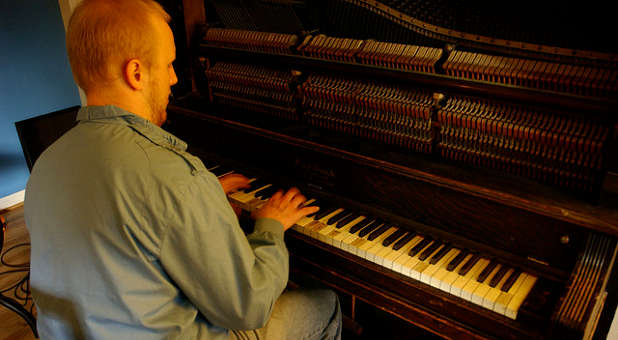 Man playing piano