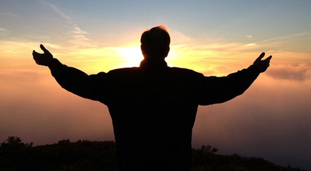 Public domain image of man praying