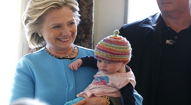 Hillary Clinton Holding Baby