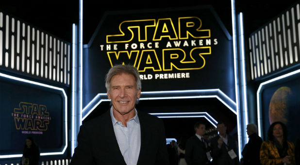 Harrison Ford at the premiere of 'Star Wars: The Force Awakens'