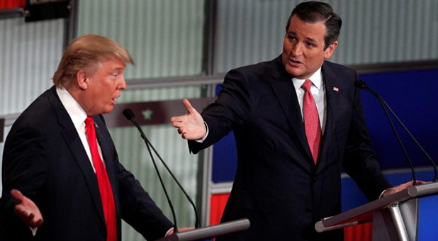 Donald Trump and Ted Cruz