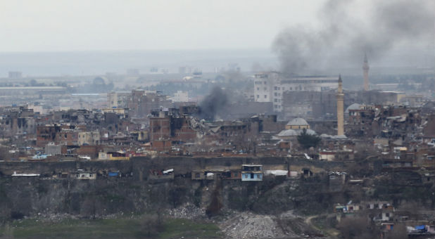 Turkey after a recent shelling.