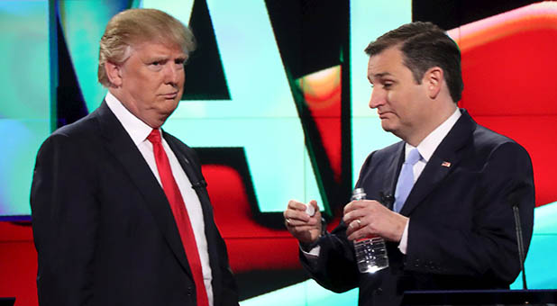 Donald Trump and Ted Cruz