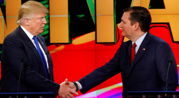 Donald Trump and Ted Cruz