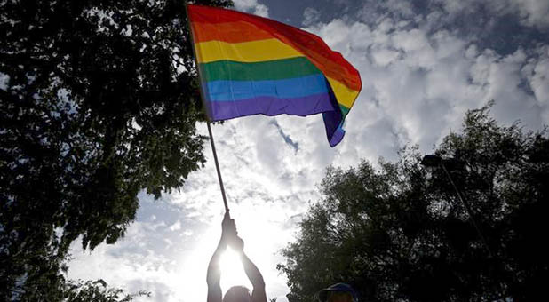 LGBT Flag Waving