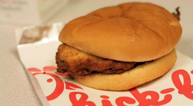 On one side is a group of Christian moms armed with Chick-fil-A sandwiches and 400 homemade brownies. On the other side are public school administrators who believe that Jesus and plump juicy chicken breasts are